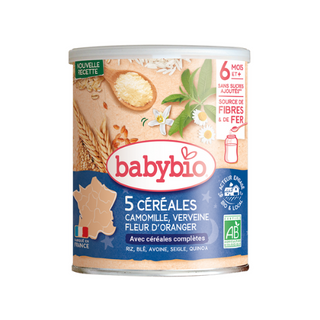 BABYBIO CEREALES VERVEINE FLEUR D'ORANGER CAMOMILLE 220G