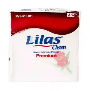 Serviettes De Table 2 Plis 23X23Cm Clean - Lilas
