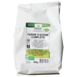 Farine Avoine Complete Bio Moulin Des Moines 500g