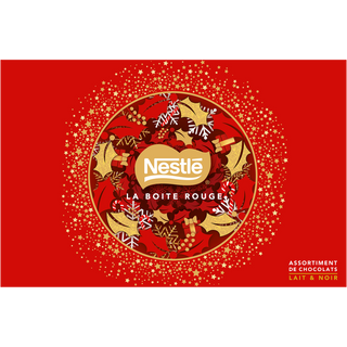 La boîte Rouge Noël chocolat lait et chocolat noir NESTLE, 398g