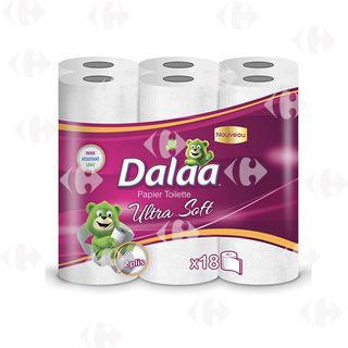 Papier Hygiénique 2 Plis Dalaa 18 rouleaux