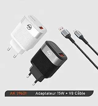 PACK BOÎTIER+CÂBLE USB - ANDROID V8 (AK-36901)