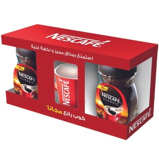 Lot Café Soluble Nescafé Classique 2 unités 90g + Mug Gratuit
