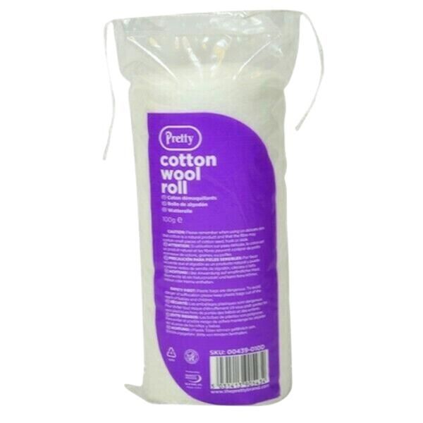 Pretty Cotton Wool Roll White 100Gm