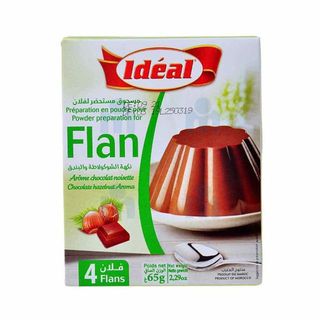 Préparation pour flan au chocolat noisette 4 sachets 65g - IDEAL