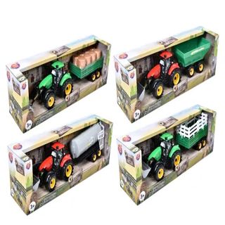 Camion ferme friction 4 assortiments 48x12x11cm - ONE TWO FUN