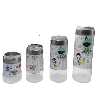Italy Home Pack De 4 Bouteilles De Rangement Blanches