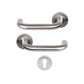 Paire De Bequille Rosace Cylindre Nickle Rm502-Cyl-108104