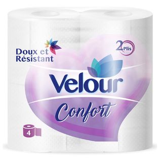 Papier Hygienique Velour 4 Rouleaux 2 Plis - 878