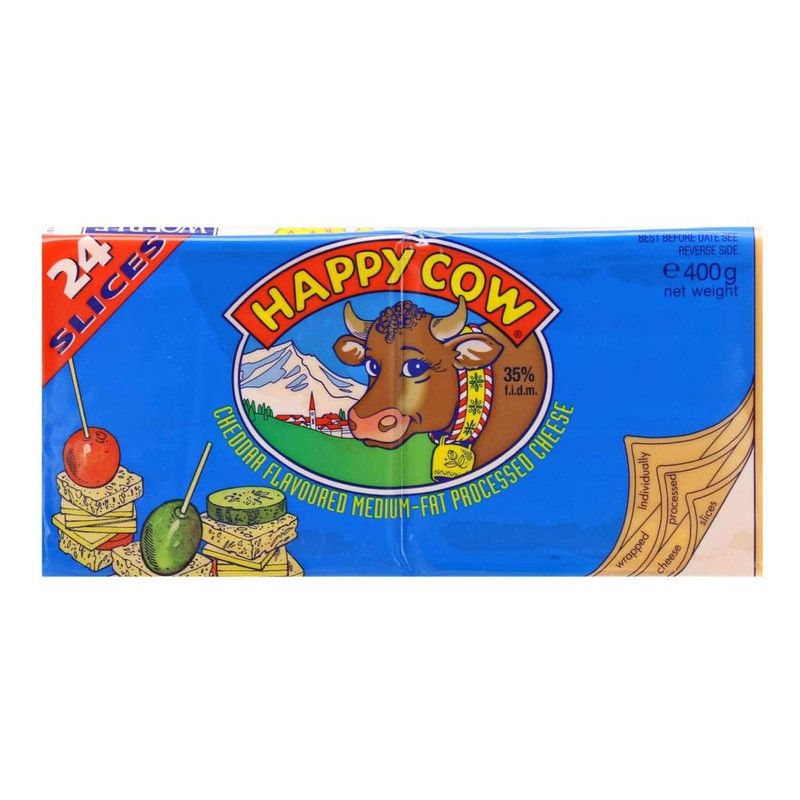 Happycow Cheddar Slices 400G
