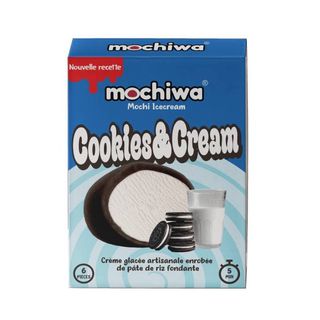 Mochiwa Mochi Cookies & Cream Crème Glacé Artisanale 6 unités 210g

