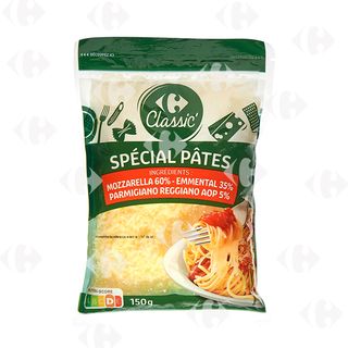 Fromage Râpé spécial Pâtes Carrefour 150g
