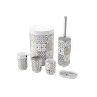 SET ACCESSOIRES SALLE DE BAIN 6 PCS STYLE MOSAIQUE 0291823