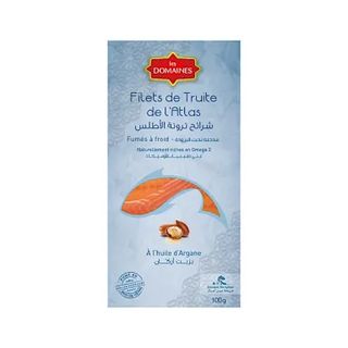Filet truite fumé à froid à l'huile d'argan -LES DOMAINES