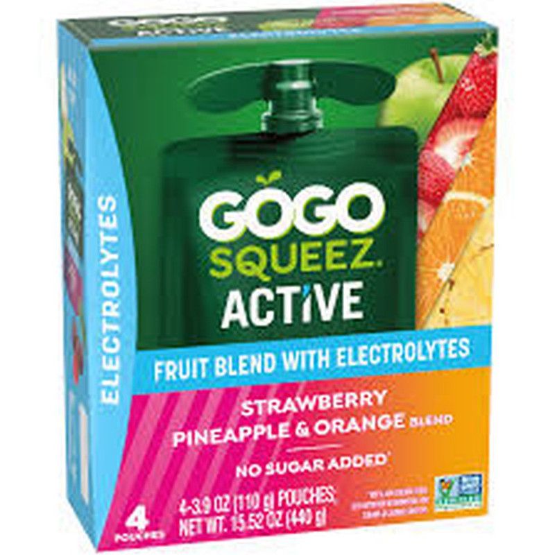 Go-Go Assorted Fruits (Pineapple &Strawberry) 6X4X125Grm