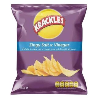 Krackles Potato Crisps Zingy Salt & Vinegar 30G