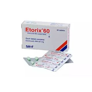 SK+F Etorix Etoricoxib Tablets 60mg, 40 Count