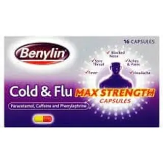 Benylin Cold & Flu Max Strength Caps 16S