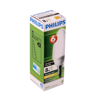 Lampe économique PHILIPS Ambiance candle-E14-Lumière jaune-8 Watts  - 799