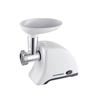 Hachoir à viande SCHNEIDER SCHMG2000-2000 Watts-Grilles de 5 et 7MM-Accéssoires saucisse et kebab-Blanc-Garantie 1an  - 060