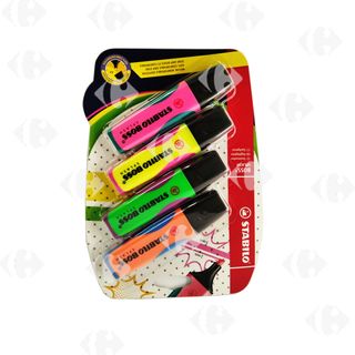 Surligneur Assortis Boss Splash Stabilo 4 unités