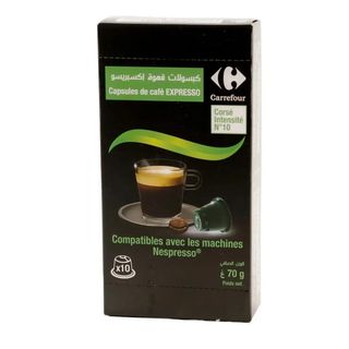 Capsules De Café Expresso Corsé N°10 - Le Paquet De 10 Capsules - Carrefour