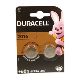 Coin Cell en Lithium Cr 2016 Duracell 2 unités
