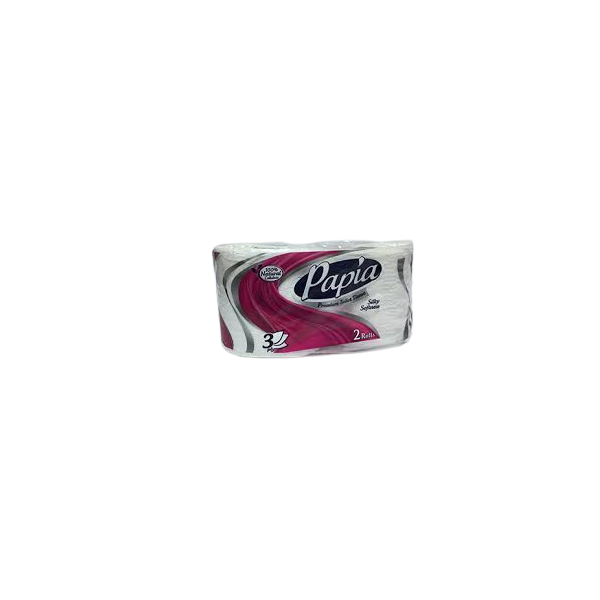 Papia Premium Toilet Tissue Silky Softness 3 Ply 2 Roll