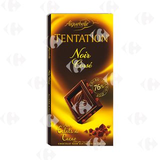 Aiguebelle Tentation Tablette Chocolat Noir Corsé 76% Cacao 100g