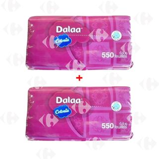 Lot de 2 Sachets Mouchoirs Dalaa 550 unités
