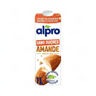 Lait végétal UHT d'amande grillée sans sucres 100% végétal 1L - ALPRO