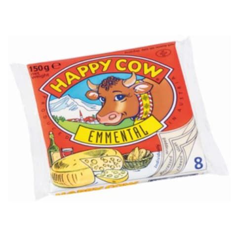Happy Cow Emmental 8 Cheese Slices 150g