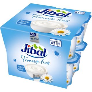 Fromage frais nature sucré 8x80g - JIBAL