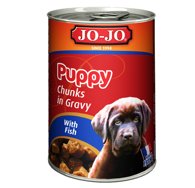 Dog Food Pup Chunks & Fish Gravy Jo-Jo 400G