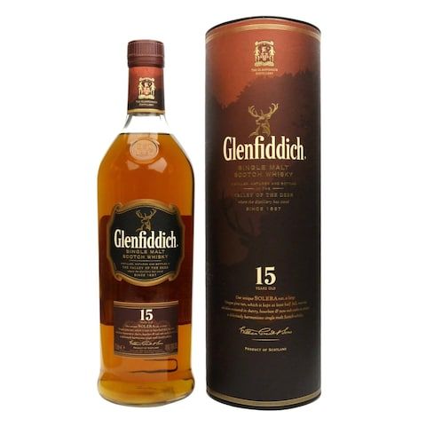Glenfiddich 15 Year Old Single Malt Scotch Whisky 1l