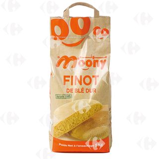 Farine Finot De Blé Dur Moony 5KG.