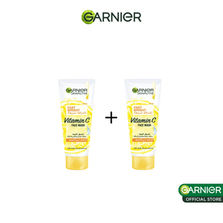 Lot De 2 Garnier Skin Active Gel Nettoyant Vitamine C Fast Bright 100Ml