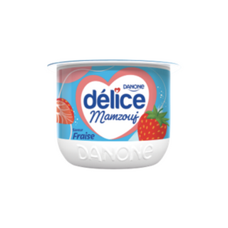 Yaourt brassé fraise DELICE DANONE 70GR  - 028