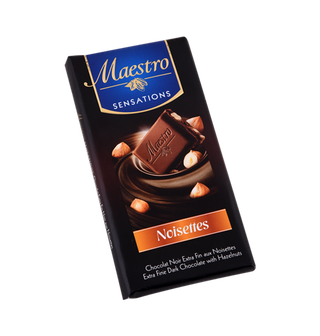 Chocolat noir aux noisettes MAESTRO 90GR  - 282