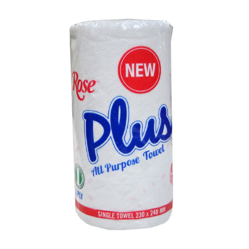 Rose Plus White Kitchen Towel, 2-Ply, 230X240Mm