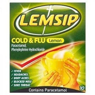 Lemsip Cold &Amp; Flu Satchets Lemon 10S