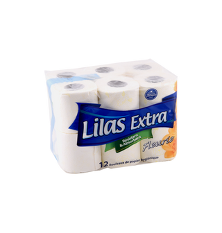 Papier hygiénique jaune LILAS 12 rouleaux  - 106