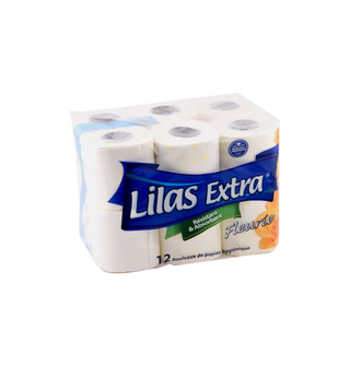 Papier hygiénique jaune LILAS 12 rouleaux  - 106