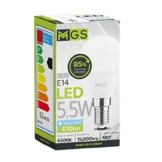 Ampoule LED G45 5,5W E14 blanc froid - MGS
