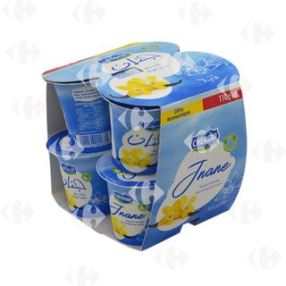 Yaourt Ferme Saveur Vanille Jnane 8X110G - Chergui