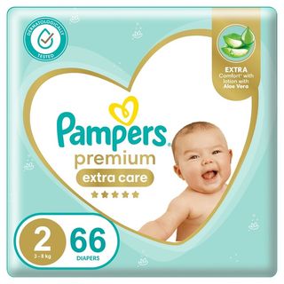 Couche Premium Care taille 2 (3-8kg) x66 unités - PAMPERS