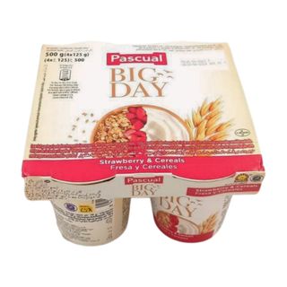 Pack Yaourt Big Day Fraise et Céréales Pascual 125g 4 unités