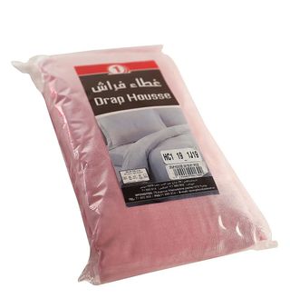 N°1 Drap Housse Rose Dimensions: 140X190Cm