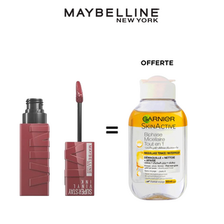 Lot Rouge à Lèvres Superstay Vinyl Ink 40 Witty + Eau Micellaire Byphasse 100 ml