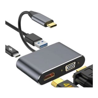Adaptateur Hight Qaulity Type C 4 in 1 HDMI+VGA+USB 3.0+DP